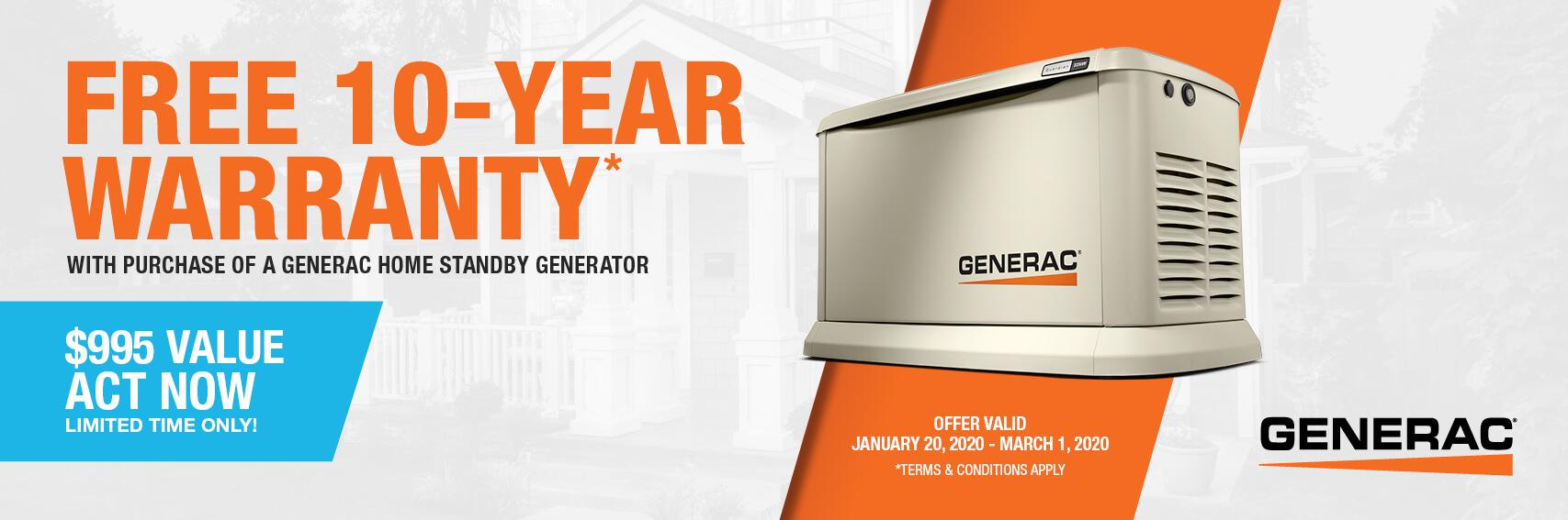 Homestandby Generator Deal | Warranty Offer | Generac Dealer | Voorhees, NJ